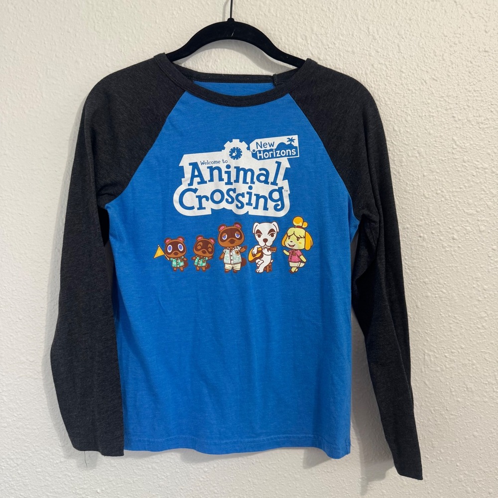 Animal Crossing‎ Boys Size M Long Sleeve Graphic T Shirt Cotton Casual